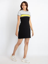 Womens Bodycon Striped Polo Dress